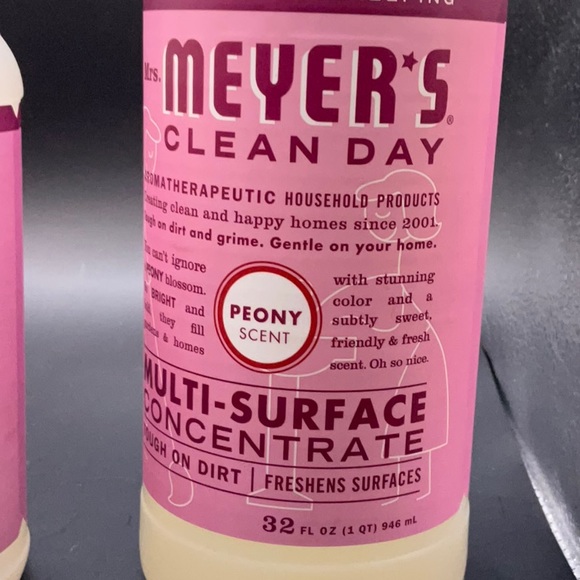 (4) Mrs. Meyers Clean Day Peony Scent Soap, Room Freshener, Cleaner, Concentrate - Picture 2 of 5